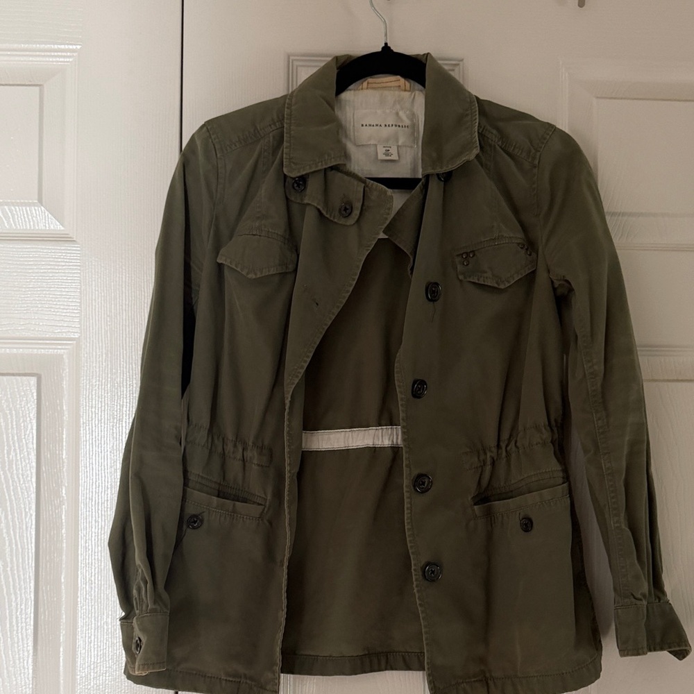 Banana Republic Olive Button-Up Jacket